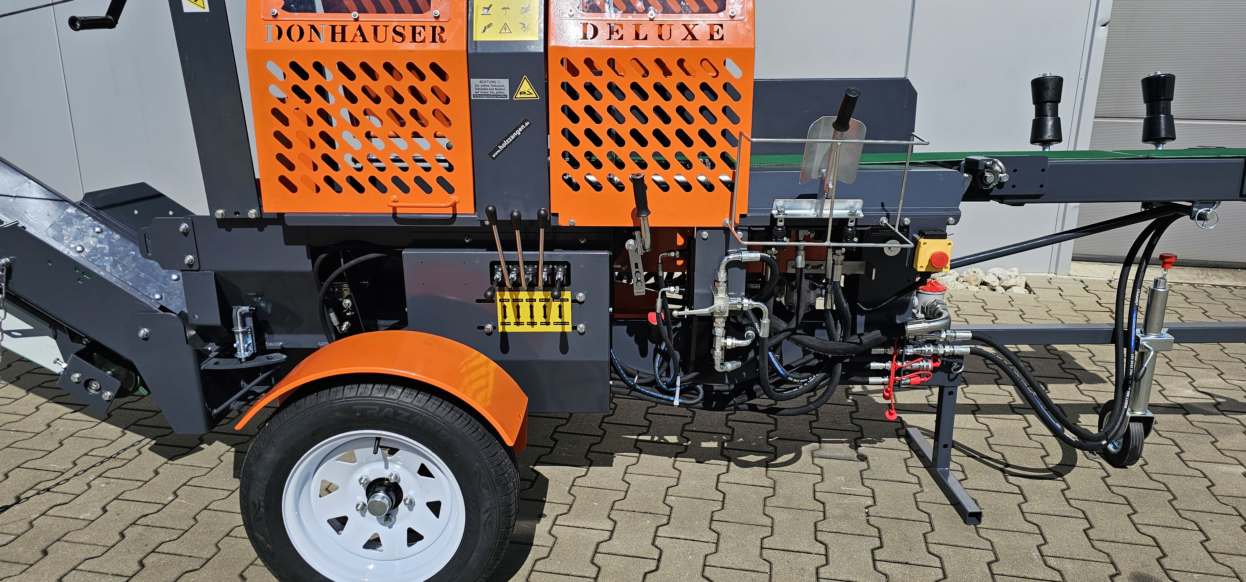 RM7-12 TGA 480 Benzin-Sägespaltautomat Holzspalter Brandneue Version mit gefederter Achse