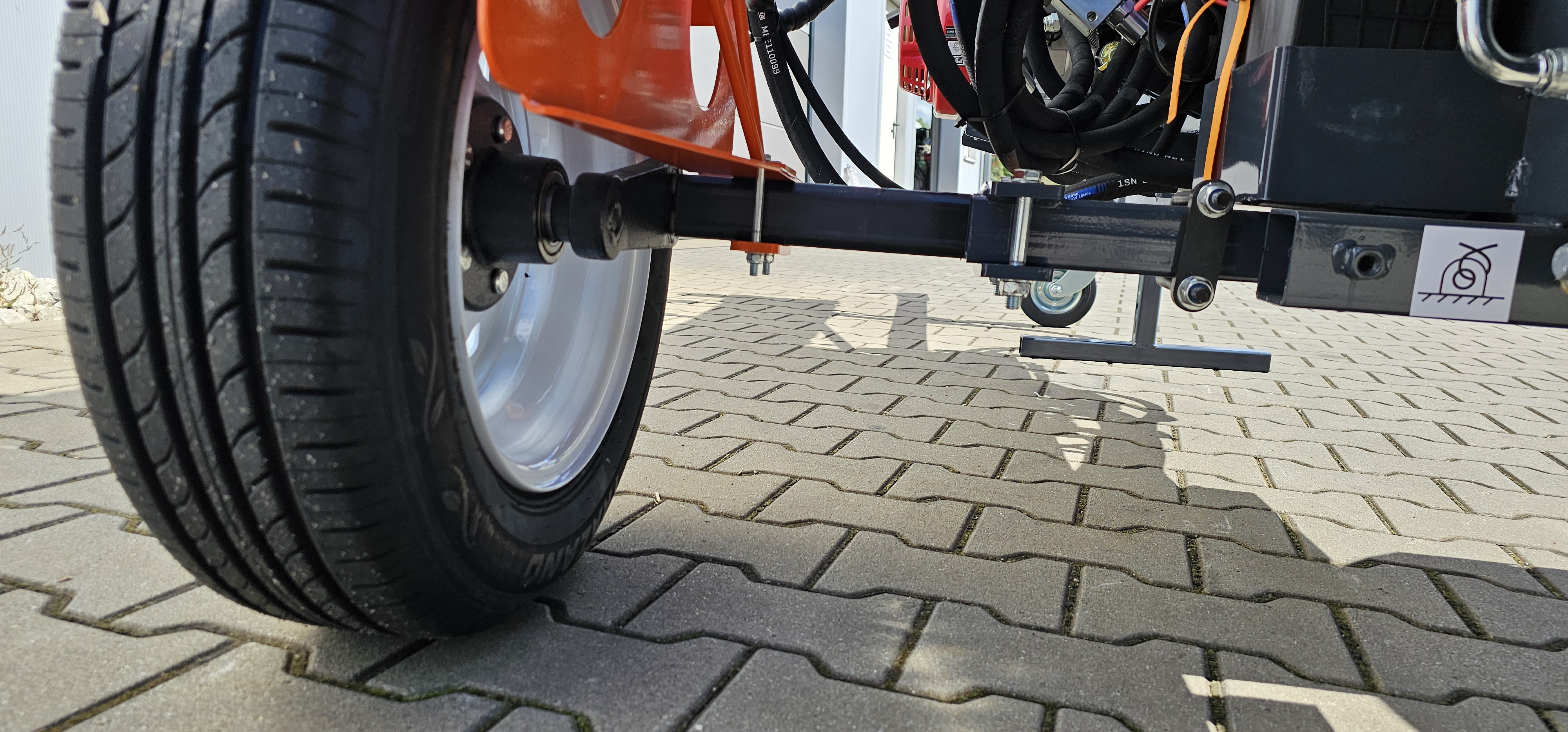 RM7-12 TGA 480 Benzin-Sägespaltautomat Holzspalter Brandneue Version mit gefederter Achse